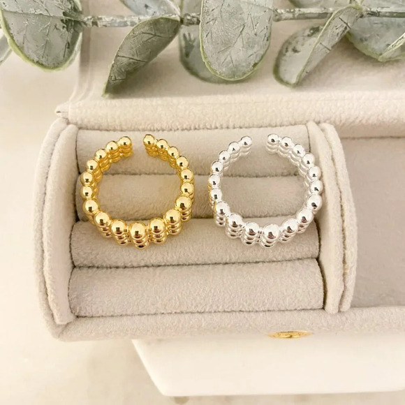 925 Sterling Silver Bead Ring Ball Ring Minimalist Ring Stackable Ring Band - Picture 6 of 10
